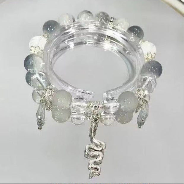 Wholesale Spirit snake butterfly tail bracelet butterfly hand niche high-end glass design bracelet chain