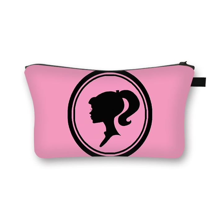 Wholesale Pink Princess Cosmetic Bag Kids Cosmetic Bag Portable Polyester Storage Bag JDC-CB-YiLan001