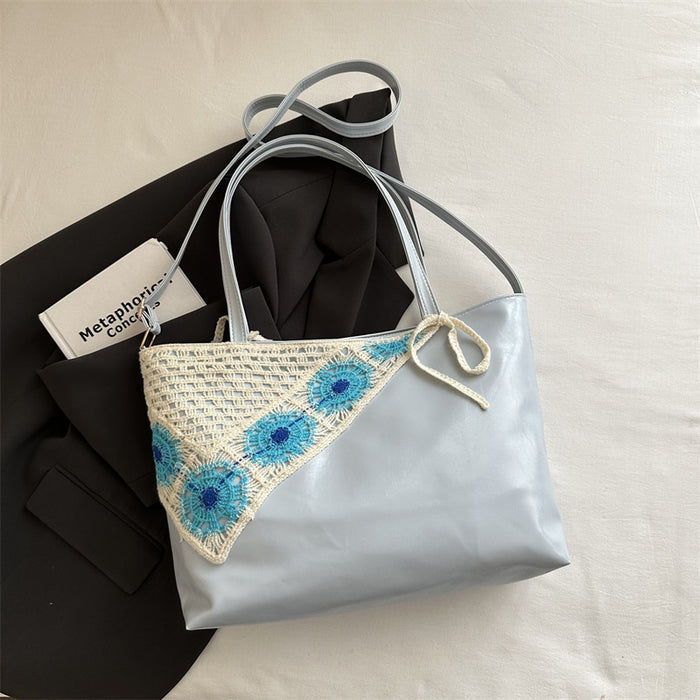 Wholesale PU Tote Bag Urban Simple Style Black Magnetic Closure Fashion