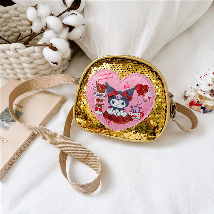 Wholesale Children's small shoulder bag cartoon sequin single shoulder crossbody bag