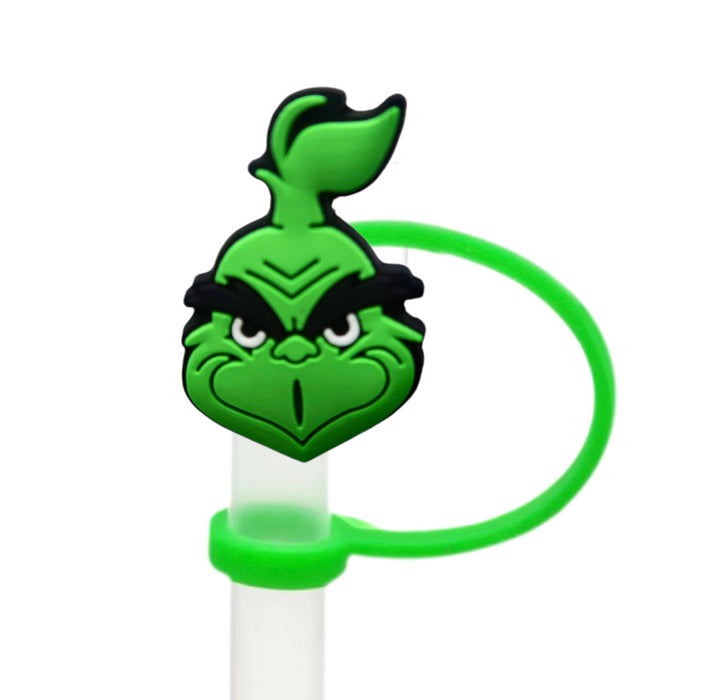 Wholesale 10pcs Christmas Straw Cap  Silicone Cup Accessories