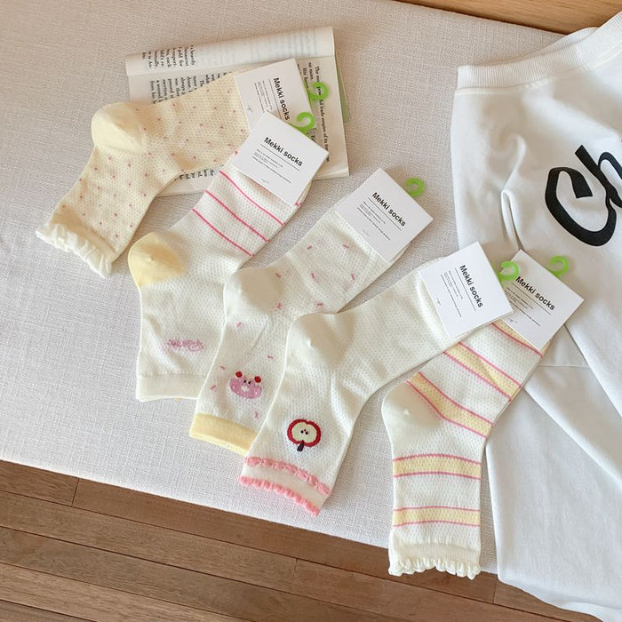 Wholesale Mesh socks, mouth tube socks, mesh eyes, wave points, pile socks