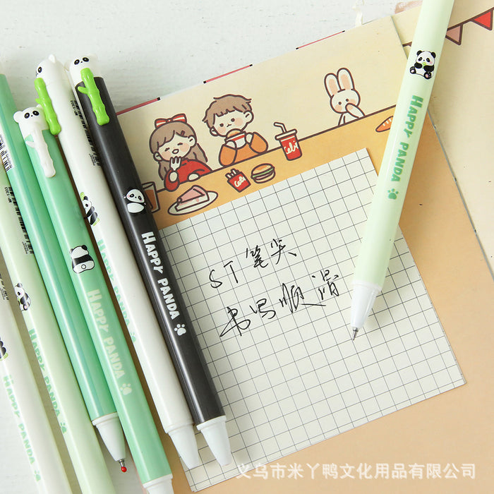 Wholesale Plastic Panda Cartoon Clickable Gel Pen for Students MOQ≥2