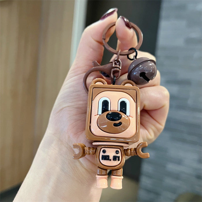 Wholesale 5 PCS Cute PVC cartoon puppy keychains