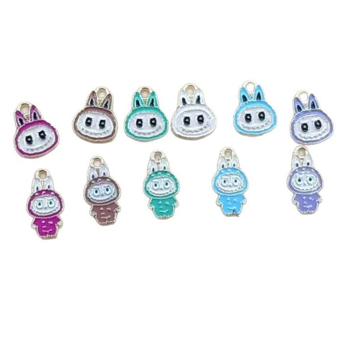 Wholesale 10pcs Alloy Oil Drip DIY Earrings,  Keychains,  Necklaces Pendant