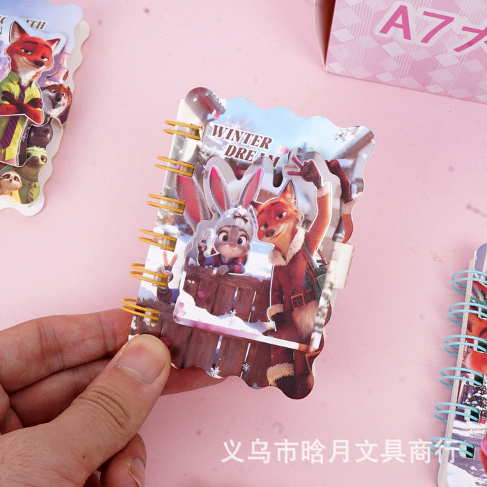 Wholesale A7 Spiral Notebook 100 Pages Cartoon Portable Notepad for Students Casual Gift