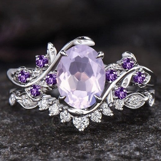 Wholesale Amethyst ring  zircon diamond ring