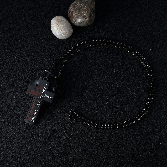 Wholesale Sports Stainless Steel Basketball Football Cross Colorful Drip Oil Pendant Titanium Steel Necklace