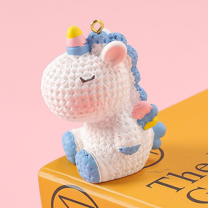 Wholesale Cartoon Resin Unicorn Keychain