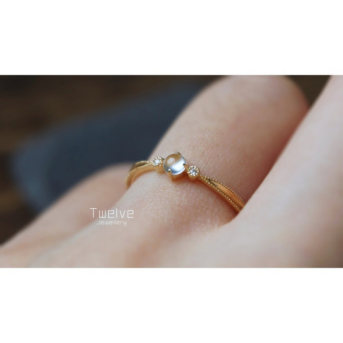 Wholesale Inlaid ring, light luxury temperament, simple and versatile accessory, niche design