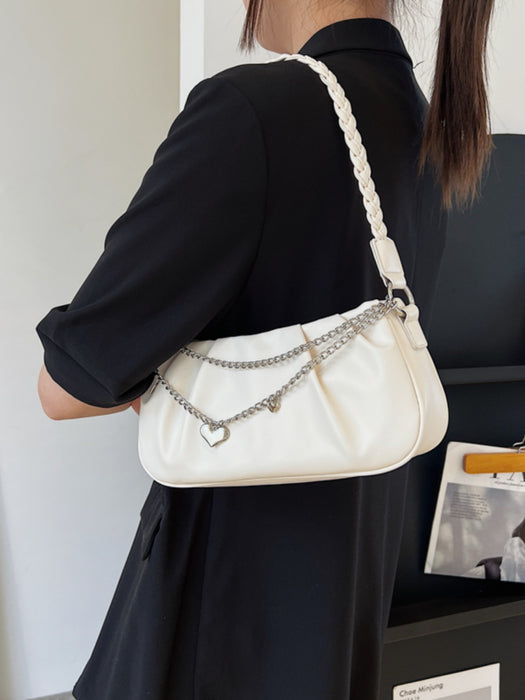 Wholesale Cloud niche design, pleated shoulder bag, crossbody, high-end feel, chain woven handbag
