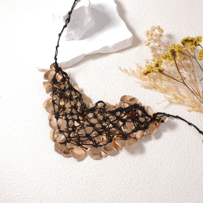 Wholesale Waterfall Multi-layer Metal Flower Wipe Rope Clavicle Chain Unique