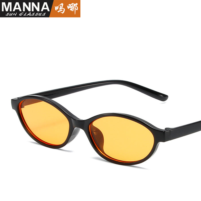 Wholesale Retro oval small frame sunglasses for women's outdoor fashion wear, sunglasses for men's personality