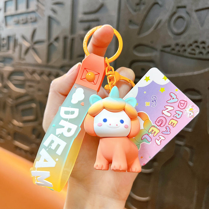Wholesale Gradient Unicorn Keychain