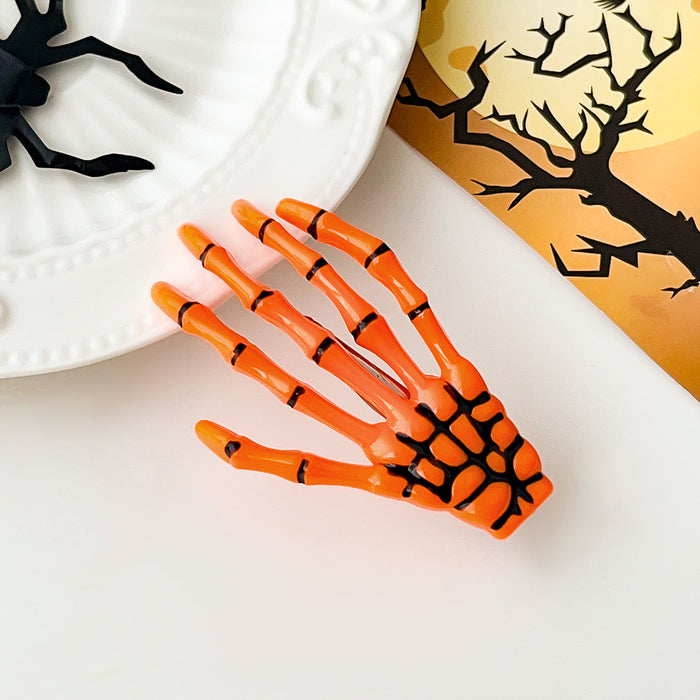Wholesale Halloween skull Harajuku hand bone hairpin personality funny party side clip festival atmosphere ghost hand top clip hair accessories