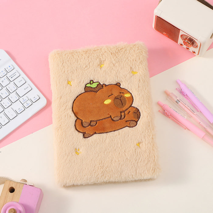 Wholesale Plush Hardcover Pocket Book Cute Cartoon Bear Plush Book Small Notebook Portable Notepad