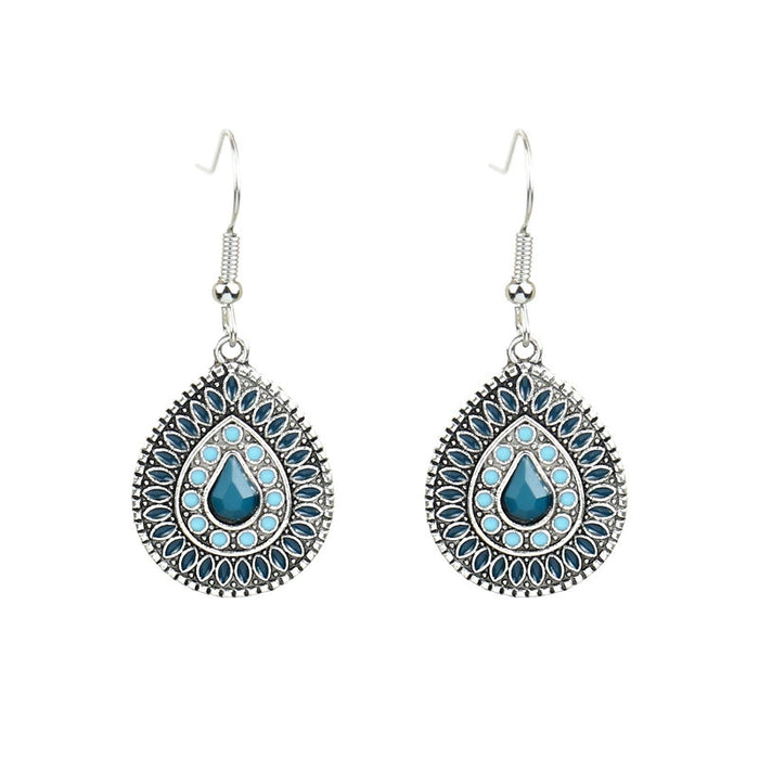 Wholesale Bohemian Mixed Blue Earrings Zinc Alloy Electroplated Party Jewelry Accessory MOQ≥2