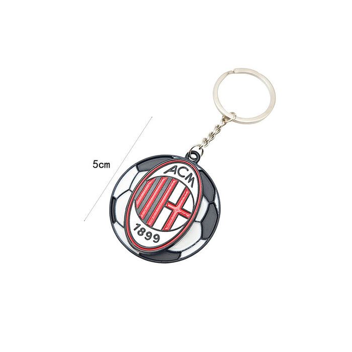 Wholesale Rotatable Football Club Team Keychain