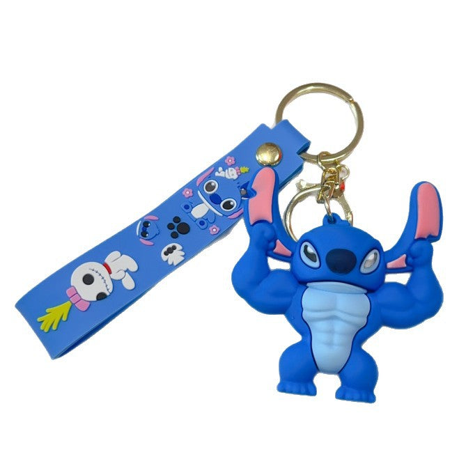 Wholesale Cartoon anime alien keychain chain doll bag pendant buckle cross-border keychain