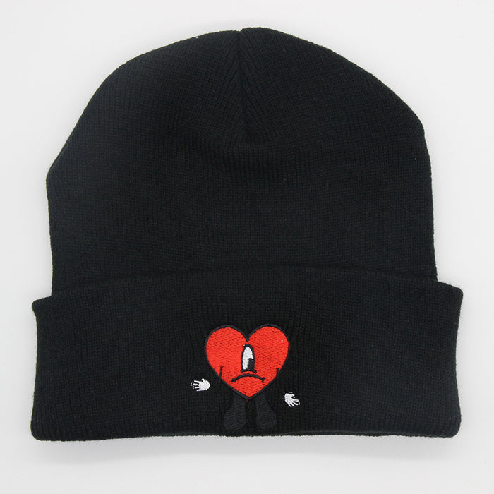 Wholesale Autumn and Winter Acrylic Cartoon Embroidery Knitted Beanie JDC-FH-PeiN018