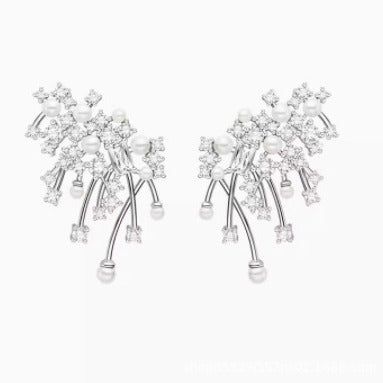 Wholesale Nebula Earrings Light Luxury Elegant Pearl Silver Studs