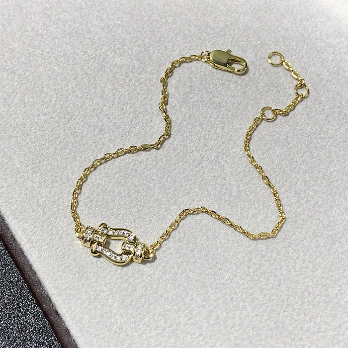 Wholesale Full diamond bracelet for women, plated with diamonds, fashionable and luxurious collarbone chain