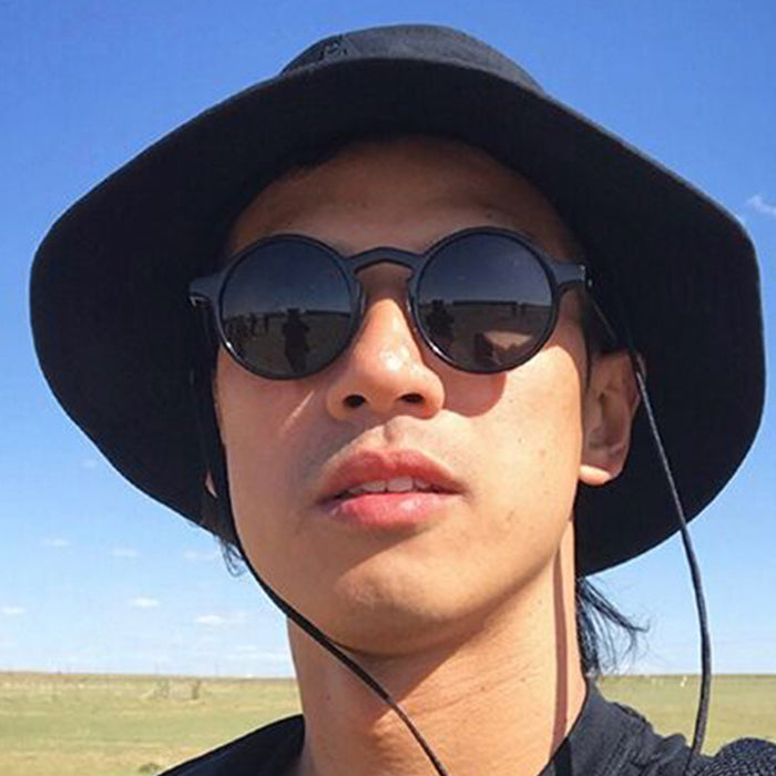 Wholesale New round frame crown prince sunglasses, trendy large frame sunglasses, rice nail sunglasses