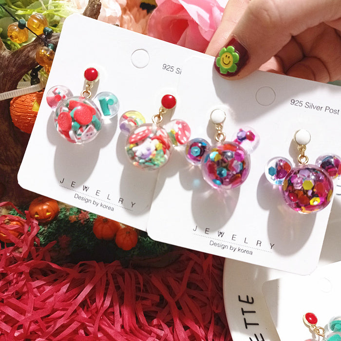 Wholesale Christmas Resin Cartoon Earrings JDC-ES-Xingj033