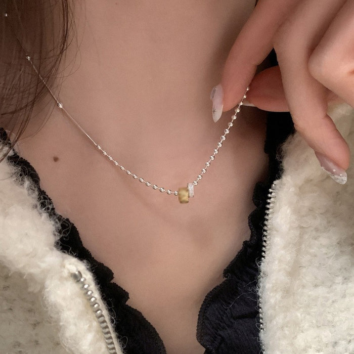 Wholesale  S925 Sterling Silver Butterfly Necklace Gift Female Niche Personalized Pendant