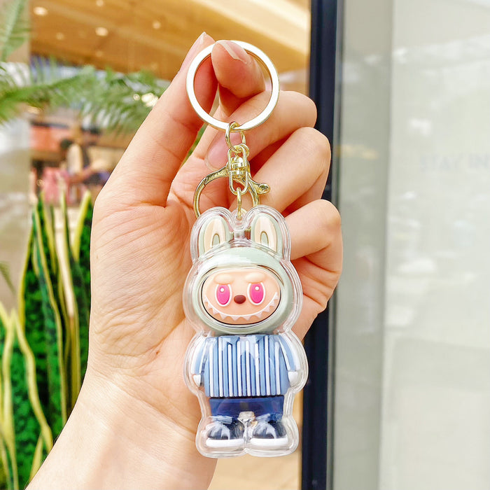 Wholesale Cute cartoon keychains with transparent acrylic shell