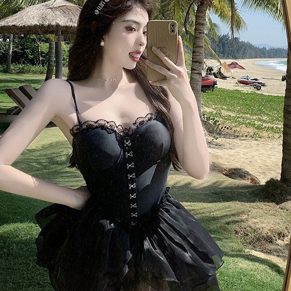 Wholesale One-piece swimming dress style hot spring