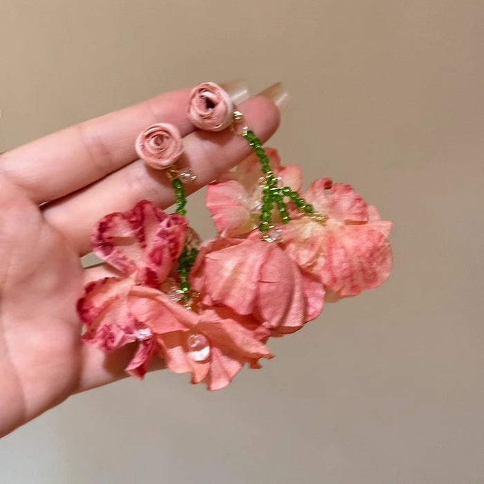 Wholesale Tassel flower earrings, niche earrings, exquisite temperament earrings