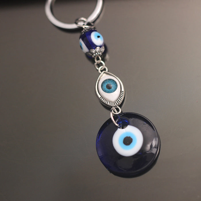 Wholesale Tima's handbag pendant diamond set Türkiye blue eye keychain accessories