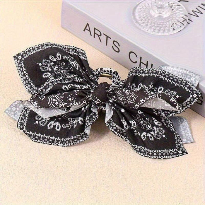 Wholesale Double sided cashew flower grab clip bow shark clip hair accessory