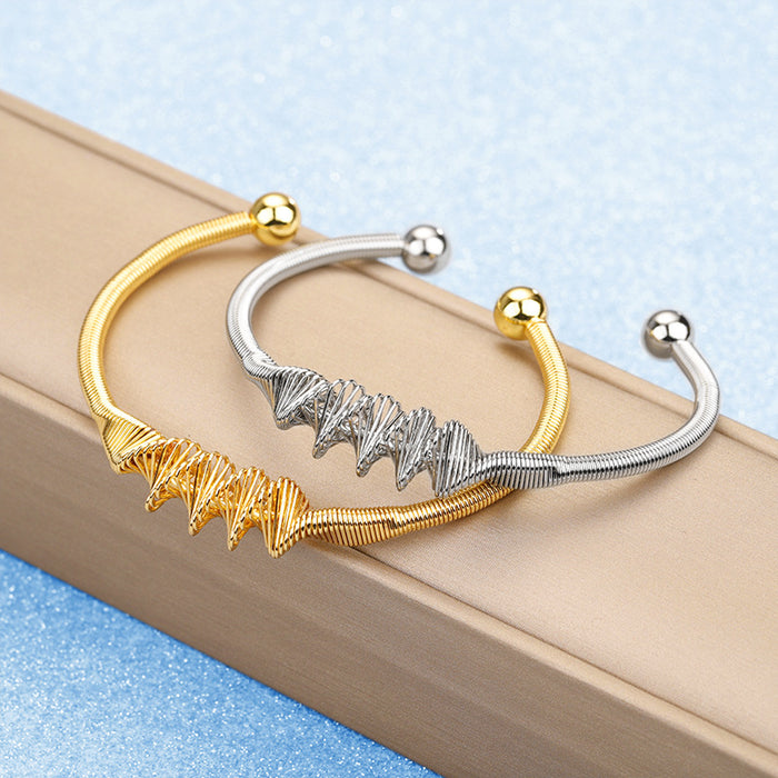 Wholesale High end and niche new metal wire stainless steel bracelet, versatile and elegant bracelet