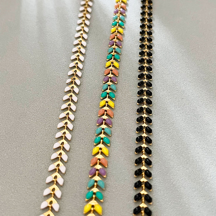 Wholesale Original New Product 6mm Double sided Drip Oil Aircraft Bracelet Vacuum Plated Stainless Steel Bracelet