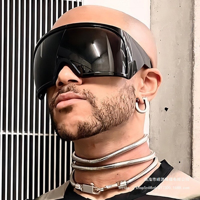 Wholesale Large frame surround sunglasses technology eye protection sunglasses