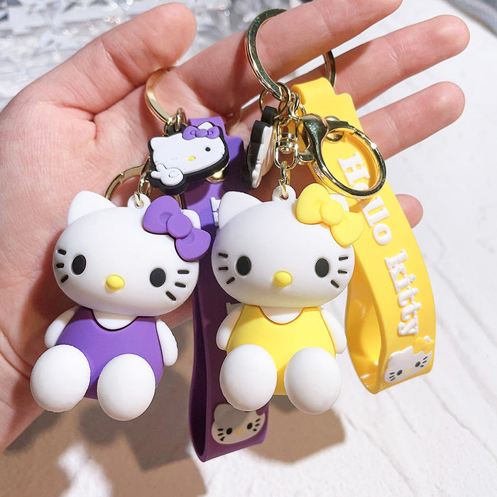 Wholesale Keychain silicone doll car key pendant small gift backpack pendant