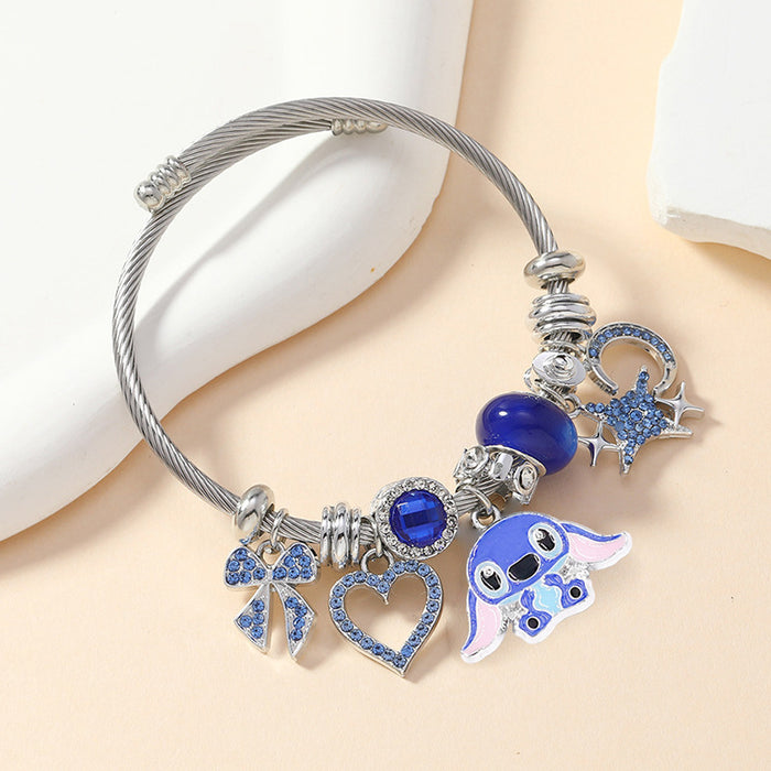 Wholesale Cute Cartoon Bracelet Stainless Steel Adjustable Women' s Fashion Jewelry Accessory for Daily Wear