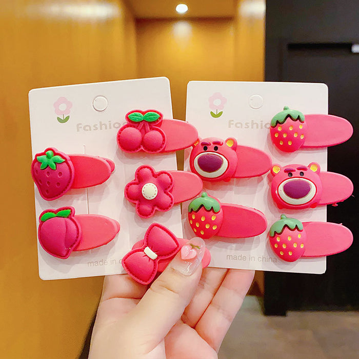 Wholesale Cartoon Children's Soft Glue Hair Clip Set JDC-HC-Jiangx002