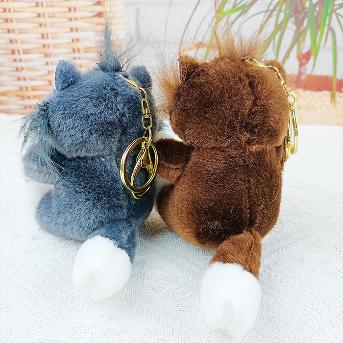 Wholesale Cat Doll Keychain Pendant Plush Doll Couple Hanging Plush Toy Doll