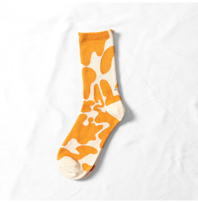 Wholesale Mid length socks, all cotton trendy socks, women's calf socks