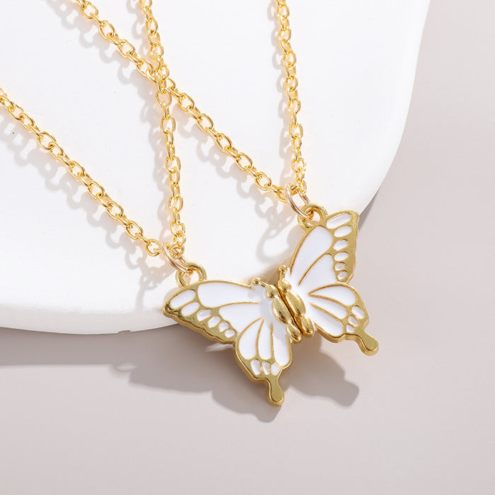 Wholesale Colorful butterfly magnetic necklace, new sweater chain