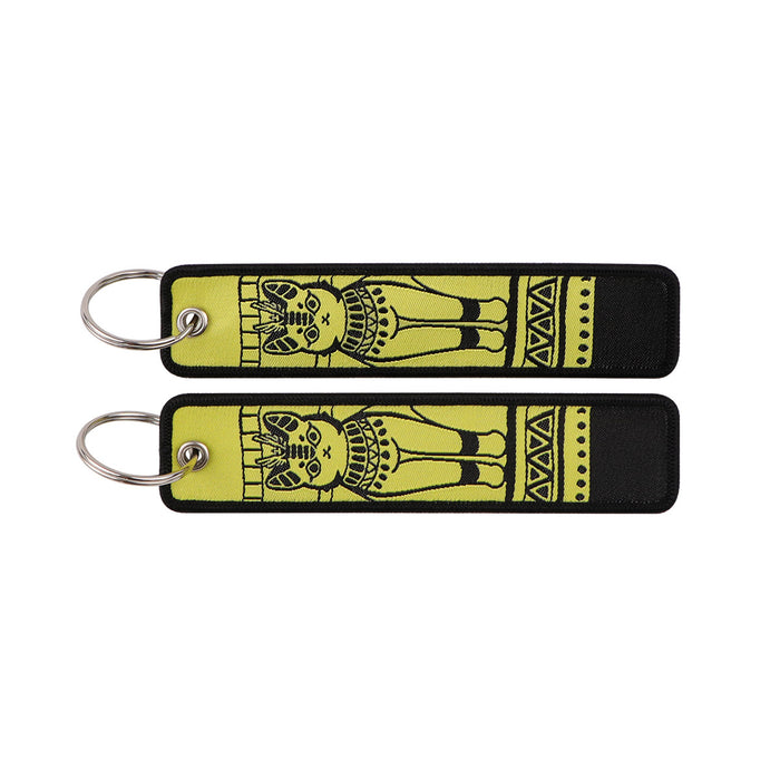 Wholesale Minimalist Quotations Weaving Mark Keychain Fabric Keychain Accessories