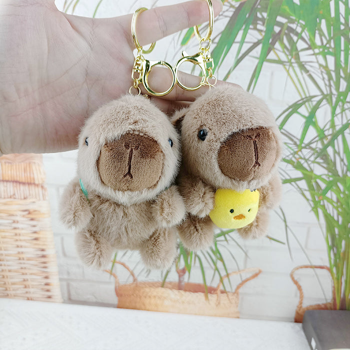 Wholesale Doll Keychain Pendant Doll Plush Toy Capybara Couple Bag Hanging Doll