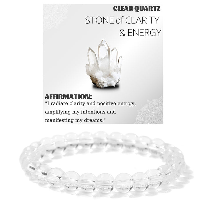 Wholesale 8mm stone bead bracelet with elastic cord a new design for couples