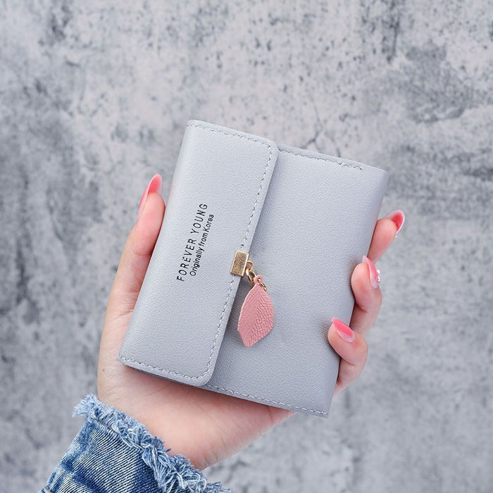 Wholesale Ancient Style Compact PU Wallet for Girls Light Pink Printing Card Holder MOQ≥3