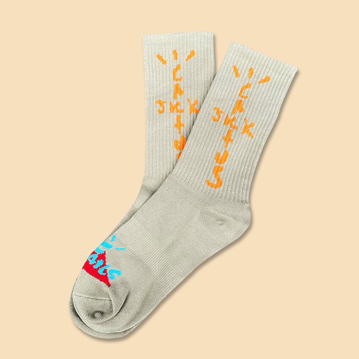 Wholesale Three-color Letter Printing Long Cotton Socks JDC-SK-JiaY021