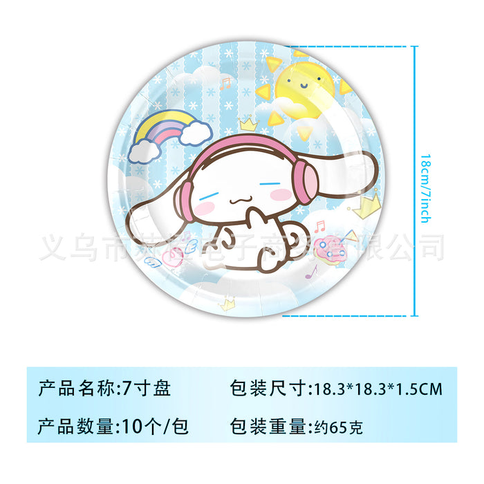 Wholesale Party Supplies  Children' s Cartoon Birthday Decoration Disposable Tableware Cartoon Paper Cup suit