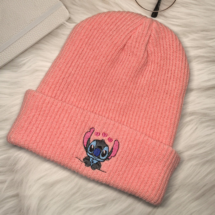 Wholesale Knitted hat  cartoon wool hat trendy street warm beanie